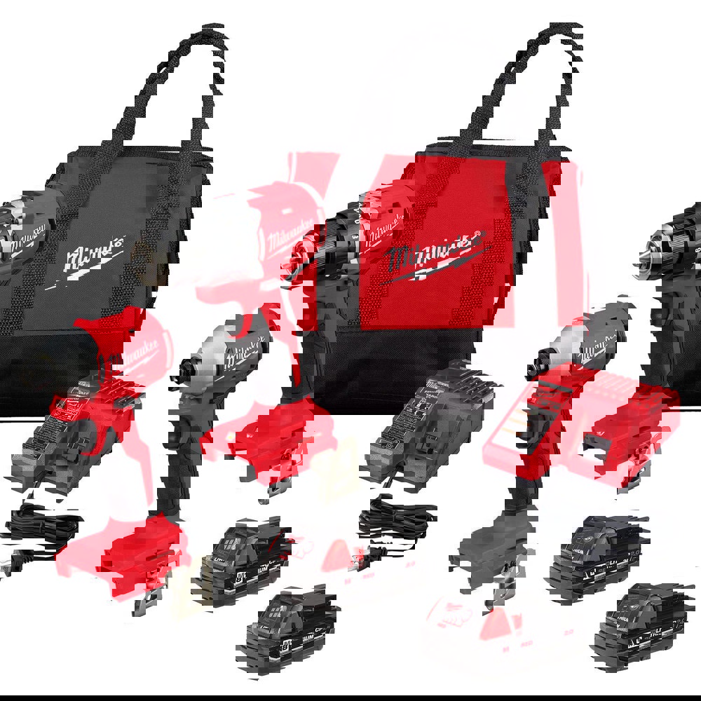 Cordless Tool Combination Kits; Kit Type: Drill/Driver; Impact Driver ; Voltage: 18.00 ; Batteries Included: Yes ; Battery Chemistry: Lithium-ion ; Battery Series: M18 REDLITHIUM ; Battery Capacity: 2.0Ah